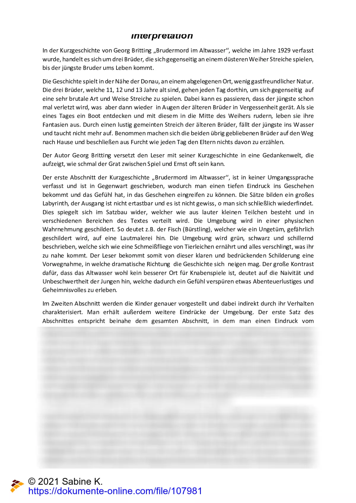 Brittings 'Brudermord im Altwasser' Textanalyse enthüllt