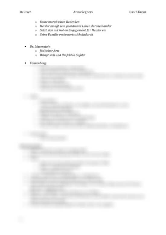Anna Seghers Das siebte Kreuz Inhalt und Interpretation in Stichworten
