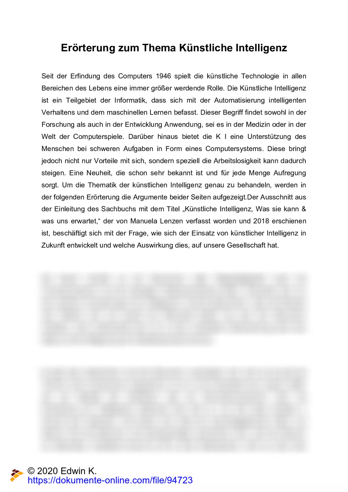 Knstliche Intelligenz: Chancen und Risiken fr Gesellschaft und Wirtschaft