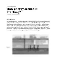 How does fracking impact the world energy security?