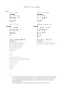 Einsendeaufgabe Mathematik ILS Lösung MatS 7/N Zur Selbstüberprüfung