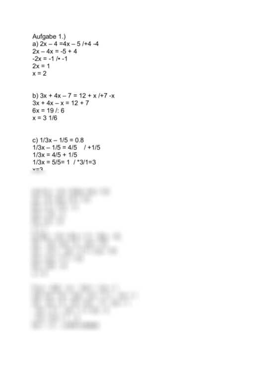 Einsendeaufgabe MatS-7/N-XX1-K05 Mathematik Gleichungen Lösen Nach X,