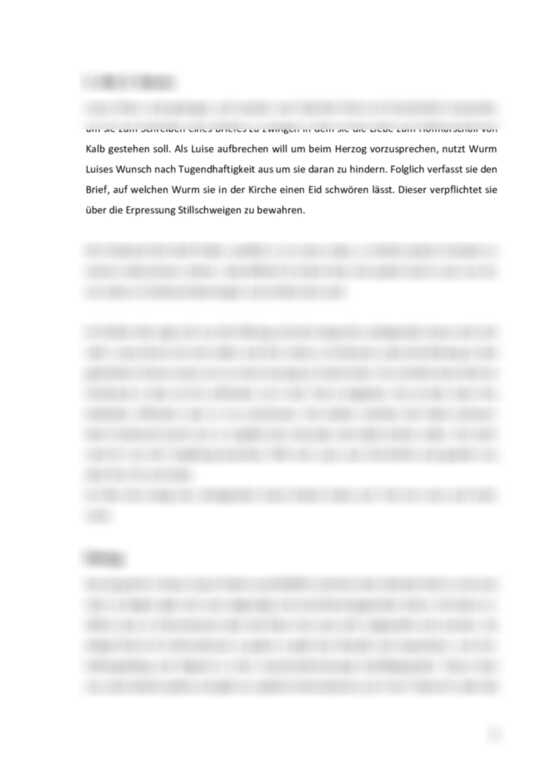 Szenenanalyse: Kabale und Liebe - Akt 3, Szene 6 (Friedrich Schiller)