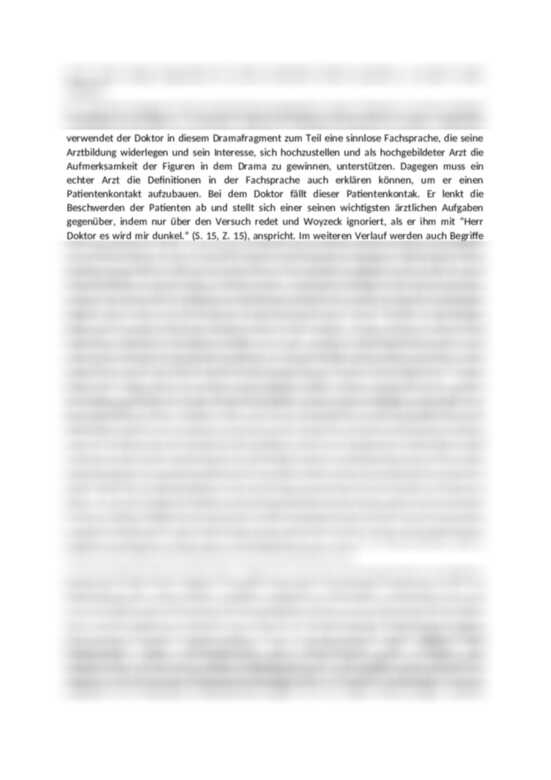 Literarische Erörterung zum Drama "Woyzeck”